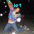 A person in a colorful shirt and blue jeans strikes a dynamic pose against a dark background with white speckles, while text changes from 'let' to 'it' to 'snow'.