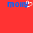Red background with blue text 'molly' and a white heart symbol replacing the 'o' in the left instance of the word.