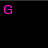 Pixelated letters G, a, b, and i in pink, yellow, green, and blue on black background with no animation observed.