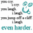 A static pixel art composition featuring multiple grayscale and teal-colored elements arranged in rows, with 'even harder.' text at the bottom.