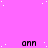 A static image with a bright pink background featuring scattered white dots and repeated black text "ann" in a pattern