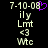 Pixelated text and symbols on black background with a purple heart overlay in one frame.