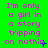 Green background with repeated pink text "I'm only a girl in a story tripping on nuthin" and scattered blue pixel dots.
