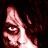 A 3x2 contact sheet of six animated frames showing a person with dark hair and pale skin in various facial expressions, rendered in low-resolution pixel art style with red-brown color palette.