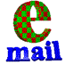 eight stylized lowercase 'e' icons with blue text below, each featuring distinct color patterns and text variations on a gray background