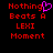 Pixelated red text on black background with a pink heart symbol replacing the 'g' in 'Nothing', displaying four lines of text.