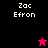 Pixelated text 'Zac Efron' appears on four colored backgrounds with a star icon changing from pink to black.