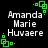 A black background displays four identical text blocks with white pixelated names and green square corner decorations, arranged in a