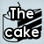 A static pixel art image of a cake slice with text fragments arranged across three sections, featuring black and white colors on a light gray background.
