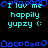 Pixelated blue and cyan text and shapes on black background with gray rectangle on right side.