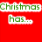 Six pixelated holiday-themed with text overlays: red background with green text, reindeer, gifts, Santa, Christmas trees, and gingerbread men