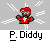 Animated contact sheet of a pixel art character in red attire with white accents, showing multiple frames of motion against alternating gray and black backgrounds.
