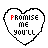 heart-shaped icons with text, displaying variations in color and animation