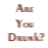 Brown pixelated text reading 'Are You Dumb?' arranged in three horizontal lines on a white background.