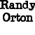 Black text on white background displays 'Randy' followed by three 'oOo' sequences, then 'Orton bot =D' with a smiley face.