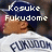 A baseball player in a blue cap and white jersey with 'FUKUDOME' text appears across four , showing different poses and overlaid text