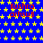 Blue background with yellow stars and red text reading 'Bashtra arhsu B' repeated across the image.
