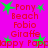 A static image with a bright pink background featuring repeated red text and green star shapes