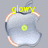 Two side-by-side pixelated apple-shaped icons with a bite taken out, each featuring a yellow text label above the apple and a green circular dot on the fruit's surface.