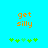 Two identical pixelated orange text phrases 'get silly' on bright cyan background with green plus signs below each phrase.