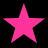 Four pink star icons arranged in a on a black background, each star having five points and a solid fill