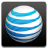 A pixelated sphere with alternating light and dark blue horizontal stripes on a dark gray background, rendered in a low-resolution style with visible pixelation.