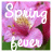 A pixelated spring-themed icon with 'Spring' text at top and '5 2024' at bottom over a pink flower background.