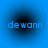 Four identical blue circular icons with dark blue radial gradients, each containing the text 'dewann' in light blue pixelated font.