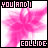 Two side-by-side animated frames of a pixelated buddy icon featuring pink text and a bright pink starburst effect on white background.