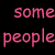 A static contact sheet of five animated frames showing pink pixelated text on a black background with a gray transparency indicator.
