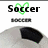 A pixelated soccer ball icon with green heart-shaped overlays on text labels, showing text variations and a static ball image.