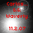 Red text on a grayscale background with two bright spots; the lower spot shifts position between observations.