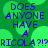 Green background with light green circular shapes and blue text reading "DOES ANYONE HAVE A RICOLA?!?" in a pixelated font.