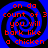 Four identical blue spiral backgrounds with red text reading 'on do count of 3 you will bark like a chicken' arranged in a