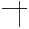 black lines with blue circles and red X's appearing in , progressing to a full with diagonal line overlay