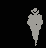 Gray silhouette of a figure in cowboy hat performing various dance poses against black background, animated