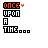 Pixelated text-based animation depicting a story about a girl, with color changes and partial text variations across frames.
