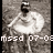 Pixelated grayscale image of a stylized figure with raised arm and flowing garment, overlaid text reading 'mssd 07-08' at bottom.