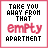 nine displays text 'TAKE YOU AWAY FROM THAT empty APARTMENT' with varying opacity and color on white backgrounds bordered by pink