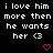 Pixelated text reads 'i love him more then he wants her <3' with two pink heart symbols on a black background.