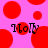 Pink background with red circles; two instances of the word 'Molly' in black stylized text over overlapping red circles.