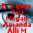 A pixelated close-up of a blue eye with red text listing names over the iris and pupil.