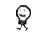 Animated contact sheet of a lightbulb-shaped stick figure mascot in various states including walking, glowing, and text overlays.