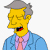 Pixelated yellow-skinned character with gray hair, closed eyes, open mouth showing red tongue and black interior, wearing blue jacket over purple shirt and pink tie.