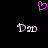 A black background displays a pink pixelated heart above two identical pixelated 'D90' text elements in white.