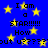 Blue background with yellow stars and repeated text 'I am a STAR!!!!! How about u????' in black pixelated font.
