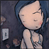 Pixelated cartoon-style icon of a character with closed eyes and blushing cheeks, wearing a light-colored top against a dark background with a visible light switch on the left.