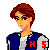 Pixel art contact sheet of six characters with a blue sign reading "The Breakfast Club" in yellow text, arranged in two rows on white background.