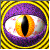 Animated contact sheet of a purple cartoon eye with yellow concentric rings, showing sequential frame-by-frame eyelid movement from open to closed and back to open across 12 sampled frames.