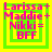 Four identical pixelated icons display pink text on green and yellow backgrounds with a central 'BFF' label.